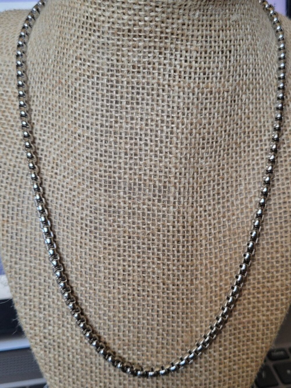 Sterling Silver Plated Box Style Chain